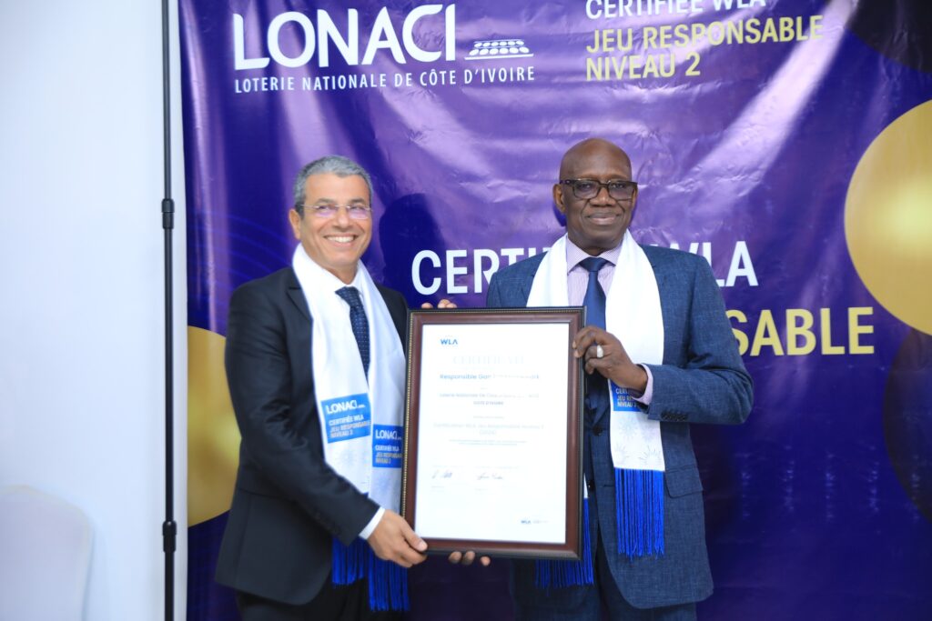 La LONACI obtient le certificat WLA Jeu Responsable Niveau 2 et ambitionne d&rsquo;atteindre le Niveau 3